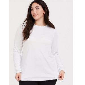 torrid Tops - WHITE MESH LONG SLEEVED ACTIVE TEE torrid Tops - WHITE MESH LONG SLEEVED ACTIVE TEE
